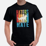 German Shepherd Dog Themed Clothes - Gifts for GSD K9 Dog Moms, Dads & Lovers - Canine Tee Shirts For Humans - Haters Gonna Hate Shirt - Black, Men