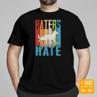 German Shepherd Dog Themed Clothes - Gifts for GSD K9 Dog Moms, Dads & Lovers - Canine Tee Shirts For Humans - Haters Gonna Hate Shirt - Black, Plus Size