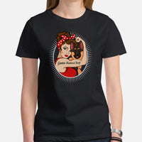 German Shepherd Dog Themed Clothes - Gifts for GSD K9 Dog Moms & Lovers - Canine Tee Shirts For Humans - German Shepherd Lady T-Shirt - Black, Women