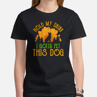 German Shepherd Dog Themed Clothes - Gifts for K9 Dog Moms, Dads & Lovers - Canine Tee Shirts For Humans - I Gotta Pet This Dog T-Shirt - Black, Women