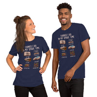Bookish T-Shirt - Presents, Gift Ideas for Book Lovers, Readers, Bookworms, Librarian - Booklovers Tee - Things I Do In My Spare Time Shirt - Navy, Unisex