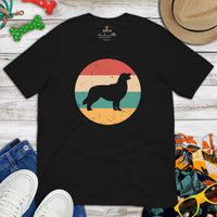 Golden Retriever Dog Themed Clothes & Attire - Gift for Dog Moms, Dads & Lover - Canine Tee Shirts For Humans - 80s Retro Vibe T-Shirt - Black