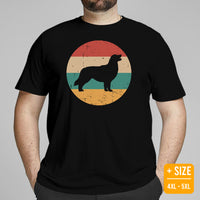 Golden Retriever Dog Themed Clothes & Attire - Gift for Dog Moms, Dads & Lover - Canine Tee Shirts For Humans - 80s Retro Vibe T-Shirt - Black, Plus Size