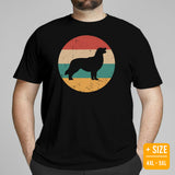 Golden Retriever Dog Themed Clothes & Attire - Gift for Dog Moms, Dads & Lover - Canine Tee Shirts For Humans - 80s Retro Vibe T-Shirt - Black, Plus Size