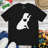 Golden Retriever Dog Themed Clothes, Attire - Gifts for Dog Lovers - Funny Canine Tee Shirts For Humans - Cute Puppy High-fives T-Shirt - Black