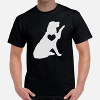 Golden Retriever Dog Themed Clothes, Attire - Gifts for Dog Lovers - Funny Canine Tee Shirts For Humans - Cute Puppy High-fives T-Shirt - Black, Men