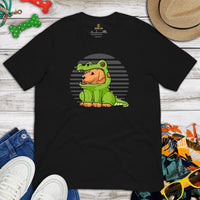 Golden Retriever Dog Themed Clothes - Cute Alligator Costume T-Shirt - Gifts for Dog Moms, Dads & Lovers - Canine Tee Shirts For Humans - Black