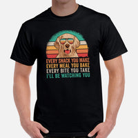 Golden Retriever Dog Themed Clothes - Gifts for Dog Moms, Dads & Lovers - Canine Tee Shirts For Humans - I'll Be Watching You T-Shirt - Black, Men