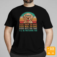 Golden Retriever Dog Themed Clothes - Gifts for Dog Moms, Dads & Lovers - Canine Tee Shirts For Humans - I'll Be Watching You T-Shirt - Black, Plus Size