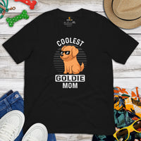 Golden Retriever Dog Themed Clothes - Gifts for Dog Moms & Lovers - Funny Canine Tee Shirts For Humans - Coolest Goldie Mom T-Shirt - Black