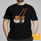 Goldendoodle Dog Themed Clothes & Attire - Canine Tee Shirts For Humans - Gifts for Dog Moms, Dads & Lovers - Cute Nigiri Sushi T-Shirt - Black, Plus Size