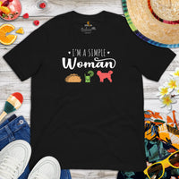 Goldendoodle Dog Themed Clothes & Attire - Canine Tee Shirts For Humans - Gifts for Dog Moms & Lovers - I'm A Simple Woman T-Shirt - Black