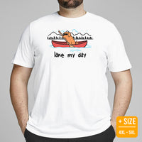 Goldendoodle Dog Themed Clothes, Attire - Canine Tee Shirts For Humans - Gifts for Kayakers, Campers & Dog Lovers - Lake My Day T-Shirt - White, Plus Size