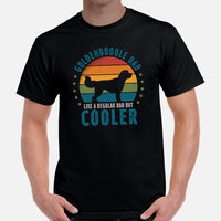 Goldendoodle Dog Themed Clothes & Attire - Funny Canine Tee Shirts For Humans - Gifts for Dog Dads & Lovers - Goldendoodle Dad T-Shirt - Black, Men