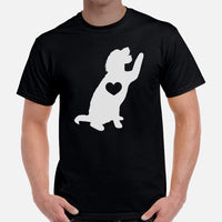 Goldendoodle Dog Themed Clothes & Attire - Funny Canine Tee Shirts For Humans - Gifts for Dog Lovers - Cute Doodle High-fives T-Shirt - Black, Men