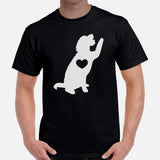 Goldendoodle Dog Themed Clothes & Attire - Funny Canine Tee Shirts For Humans - Gifts for Dog Lovers - Cute Doodle High-fives T-Shirt - Black, Men