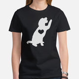 Goldendoodle Dog Themed Clothes & Attire - Funny Canine Tee Shirts For Humans - Gifts for Dog Lovers - Cute Doodle High-fives T-Shirt - Black, Women
