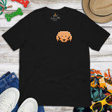 Goldendoodle Dog Themed Clothes & Attire - Funny Canine Tee Shirts For Humans - Gifts for Dog Lovers - Cute Doodle Pixel Art T-Shirt - Black
