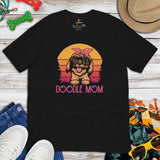 Goldendoodle Dog Themed Clothes & Attire - Funny Canine Tee Shirts For Humans - Gifts for Dog Moms & Lovers - Retro Doodle Mom T-Shirt - Black