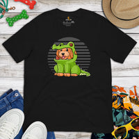 Goldendoodle Dog Themed Clothes - Cute Alligator Costume Shirt - Funny Canine Tee Shirts For Humans - Gifts for Dog Moms, Dads & Lovers - Black