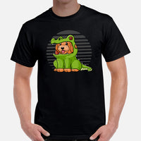 Goldendoodle Dog Themed Clothes - Cute Alligator Costume Shirt - Funny Canine Tee Shirts For Humans - Gifts for Dog Moms, Dads & Lovers - Black, Men