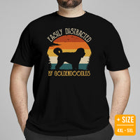 Goldendoodle Dog Themed Clothes - Funny Canine Tee Shirts For Humans - Gifts for Dog Lovers - Easily Distracted By Goldendoodles Shirt - Black, Plus Size