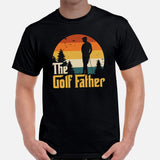 Golf Tee Shirt & Outfit - Bday, Christmas & Father's Day Gift Ideas for Guys & Men, Golfers & Golf Lover - Vintage The Golf Father Tee - Black, Men
