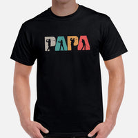 Golf Tee Shirt & Outfit - Unique Bday, Christmas & Father's Day Gift Ideas for Guys & Men, Golfers & Golf Lover - Vintage Golf Papa Tee - Black, Men