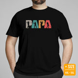 Golf Tee Shirt & Outfit - Unique Bday, Christmas & Father's Day Gift Ideas for Guys & Men, Golfers & Golf Lover - Vintage Golf Papa Tee - Black, Plus Size