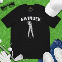 Vintage Golf Tee - Cool Golf Gifts for Golfers & Golf Lovers - Funny Golf Shirts, Attire & Outfit - Golfer T-Shirt - Retro Swinger T-Shirt - Black
