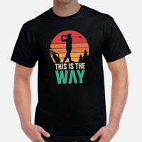 Golf Tee Shirt & Outfit - Unique Bday & Christmas Gift Ideas for Guys, Men & Women, Golfers & Golf Lover - Vintage This Is The Way Tee - Black, Men