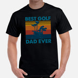 Golf Tee Shirt & Outfit - Unique Bday & Father's Day Gift Ideas for Guys & Men, Golfers & Golf Lover - Vintage Best Golf Dad Ever Tee - Black, Men
