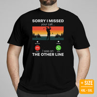 Golf Tee Shirt & Outfit - Unique Gift Ideas for Guys, Men & Women, Golfers & Golf Lover - Funny Sorry I Missed Your Call T-Shirt - Black, Plus Size