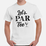 Golf Tee Shirt & Outfit - Unique Gift Ideas for Guys, Men & Women, Golfers & Golf Lover - Vintage Let's Par Tee Shirt - White, Men