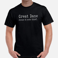 Great Dane Dog Themed Clothes & Attire - Canine Tee Shirts For Humans - Gifts for Dog Lovers - Funny Great Dane Definition T-Shirt - Black, Men