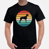 Great Dane Dog Themed Clothes & Attire - Canine Tee Shirts For Humans - Gifts for Dog Moms, Dads & Lovers - Retro Sunset Themed T-Shirt - Black, Men