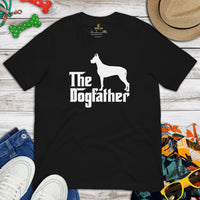 Great Dane Dog Themed Clothes & Attire - Funny Canine Tee Shirts For Humans - Gifts for Dog Dads & Lovers - The Dogfather T-Shirt - Black