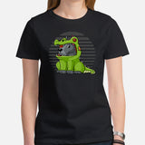 Great Dane Dog Themed Clothes - Cute Alligator Costume T-Shirt - Funny Canine Tee Shirts For Humans - Gifts for Dog Moms, Dads & Lovers - Black, Women