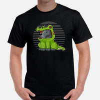 Great Dane Dog Themed Clothes - Cute Alligator Costume T-Shirt - Funny Canine Tee Shirts For Humans - Gifts for Dog Moms, Dads & Lovers - Black, Men