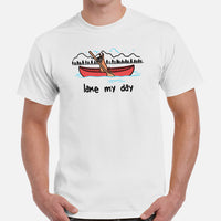 Great Dane Dog Themed Clothes - Funny Canine Tee Shirts For Humans - Gifts for Campers & Dog Moms, Dads & Lovers - Lake My Day T-Shirt - White, Men