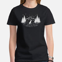 Great Dane Dog Themed Clothes - Funny Canine Tee Shirts For Humans - Gifts for Campers & Dog Moms, Dads & Lovers - Vintage Sunset Shirt - Black, Women