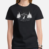 Great Dane Dog Themed Clothes - Funny Canine Tee Shirts For Humans - Gifts for Campers & Dog Moms, Dads & Lovers - Vintage Sunset Shirt - Black, Women