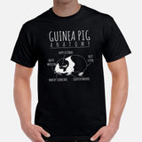 Guinea Pig Anatomy T-Shirt - Furry Potato Shirt - Cavy Whisperer & Lovers Shirt - Gift for Rodent Dad/Mom & Pet Owners - Zoology Tee - Black, Men