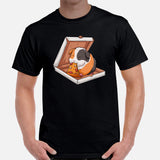 Guinea Pig & Pizza T-Shirt - Furry Potato Shirt - Foodie Shirt - Cavy Whisperer & Lovers Shirt - Gift for Rodent Dad/Mom & Pet Owners - Black