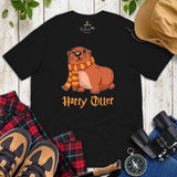 Harry Otter Shirt - Camping & Hunting Shirt - Gifts for Outdoorsmen, Campers, Hunters, Nature & Animal Lovers - Happy, Happier Camper Shirt - Black