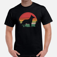 Heeler Dog Themed Clothes & Attire - Canine Tee Shirt For Humans - Gifts for Dog Lovers & Owners - Vintage Australian Cattle Dog Shirt - Black, Men