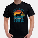 Heeler Dog Themed Clothes & Attire - Funny Canine Tee Shirt For Humans - Gifts for Dog Dads & Lovers - Vintage Heeler Dad T-Shirt - Black, Men