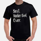 Heeler Dog Themed Clothes & Attire - Funny Canine Tee Shirt & Outfit For Humans - Gifts for Dog Dads - Best Heeler Dad Ever T-Shirt - Black, Men