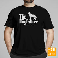 Heeler Dog Themed Clothes & Attire - Funny Canine Tee Shirt & Outfit For Humans - Gifts for Dog Dads & Lovers - The Dogfather T-Shirt - Black, Plus Size