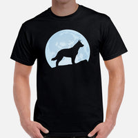 Heeler Dog Themed Clothes & Attire - Funny Canine Tee Shirt & Outfit For Humans - Gifts for Dog Lovers & Owners - Over The Moon T-Shirt - Black, Men